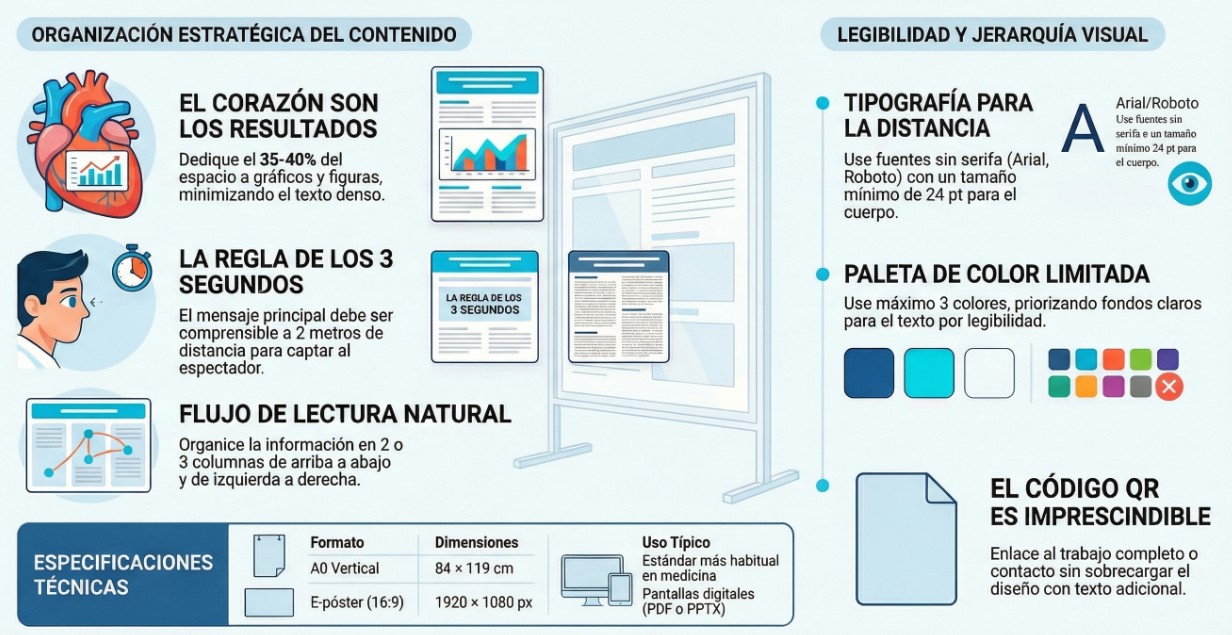 Cómo diseñar un póster científico para un congreso médico: guía práctica y visual