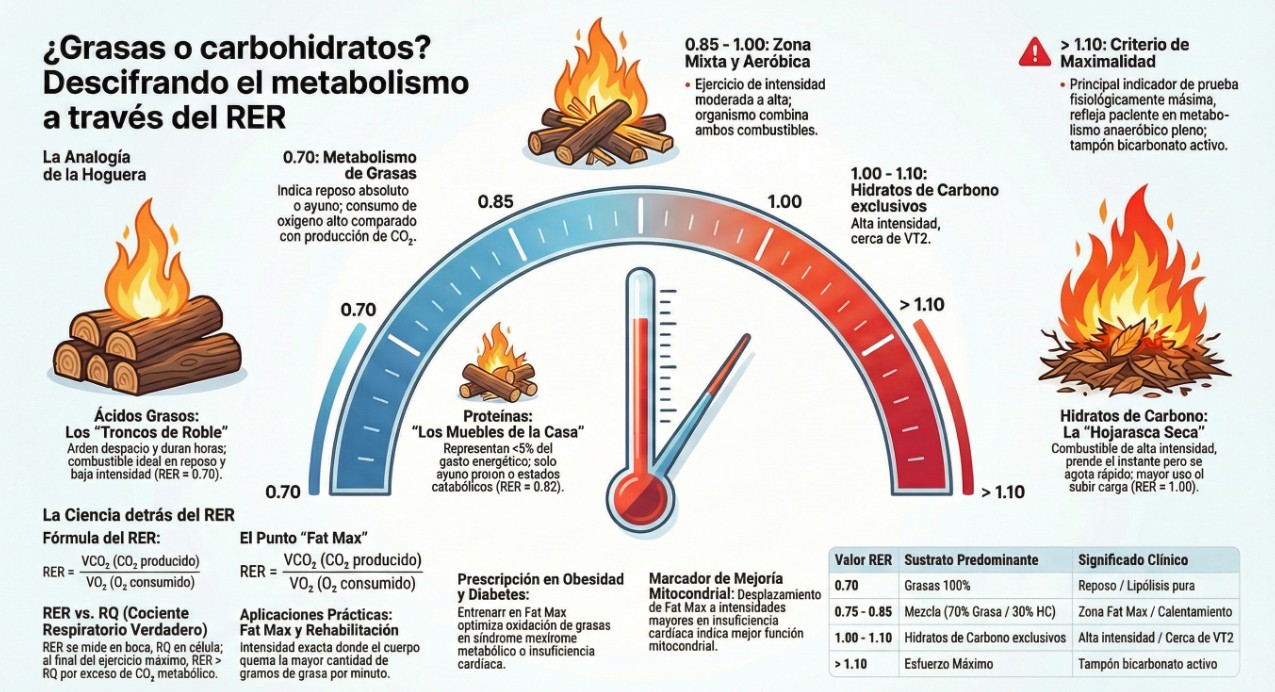 Grasas o carbohidratos: qué quema tu paciente y cómo saberlo con el RER