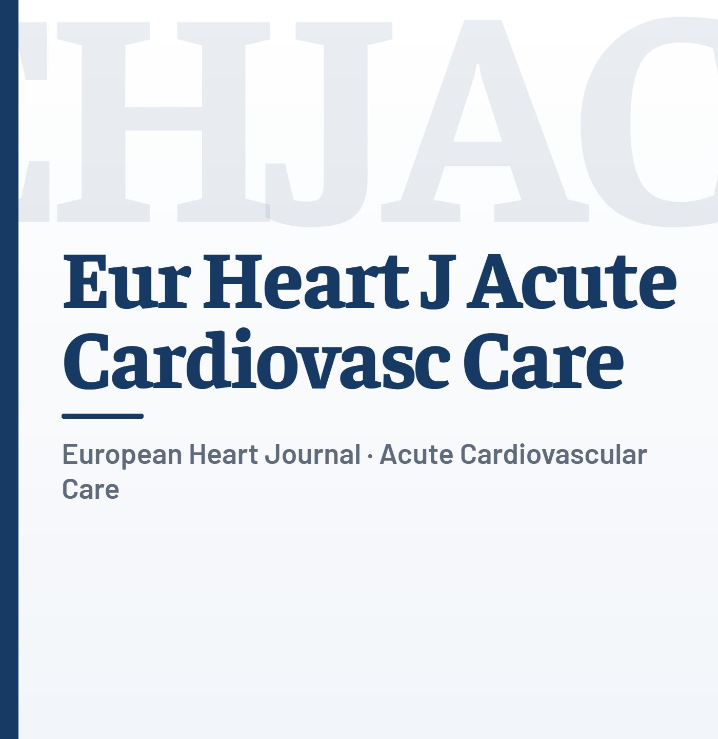 Eur Heart J Acute Cardiovasc Care