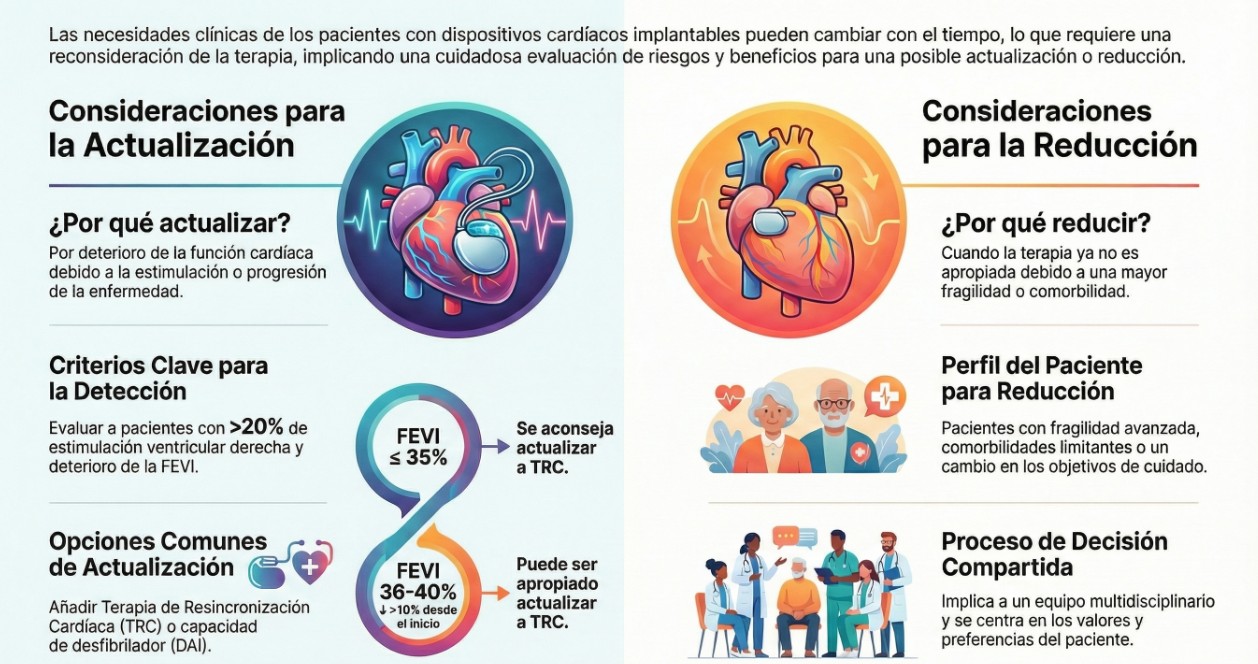 Actualización y desescalada de dispositivos implantables: cuándo y cómo cambiar la estrategia