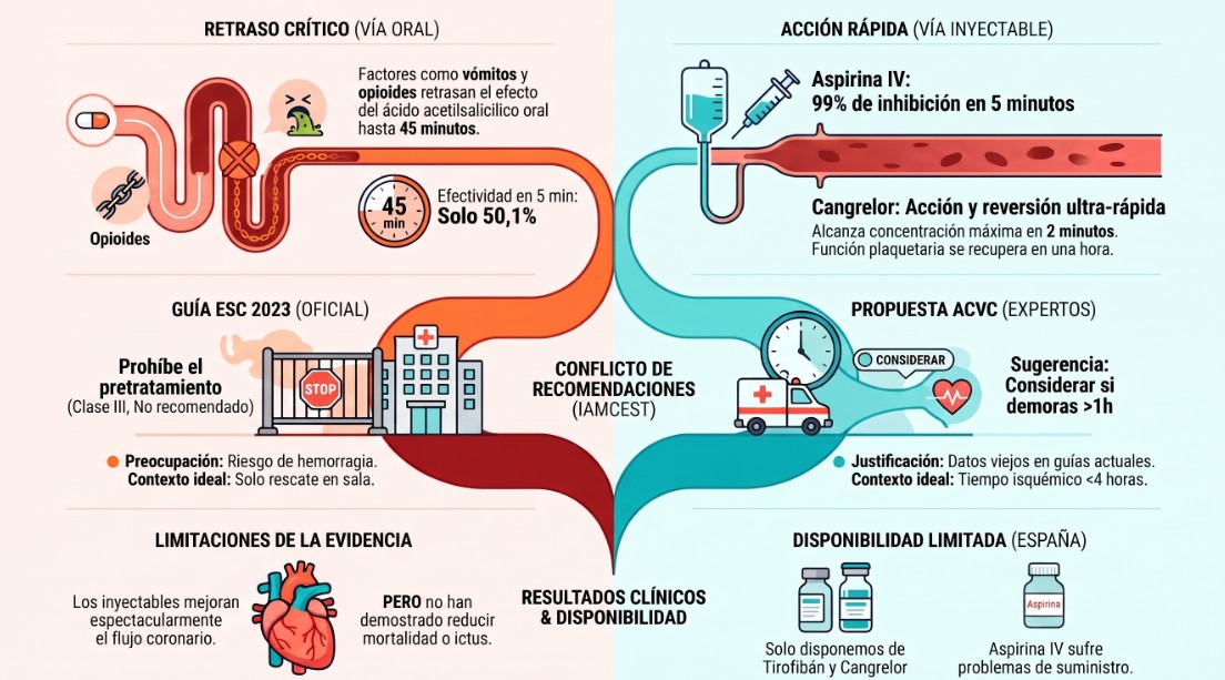 Comparativa de tratamientos para IAMCEST