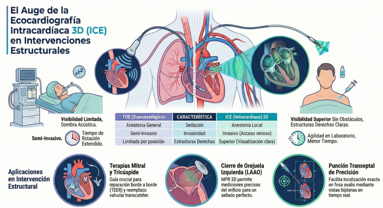 Ecocardiografía intracardiaca 3D en cardiopatía estructural