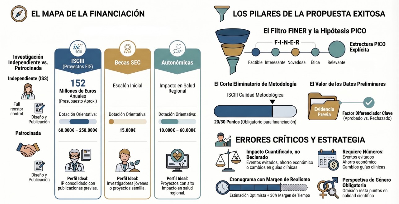 Financiación para proyectos de investigación clínica: guía práctica desde cero para conseguirla y convencer al evaluador