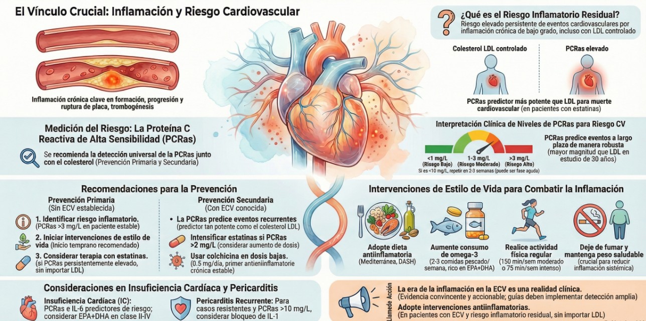 Inflamación y aterosclerosis: cuándo medir hsCRP