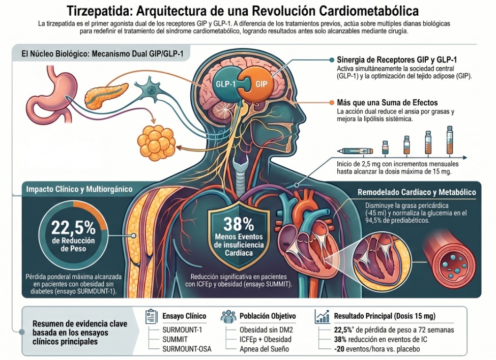 Tirzepatida y salud cardiometabólica