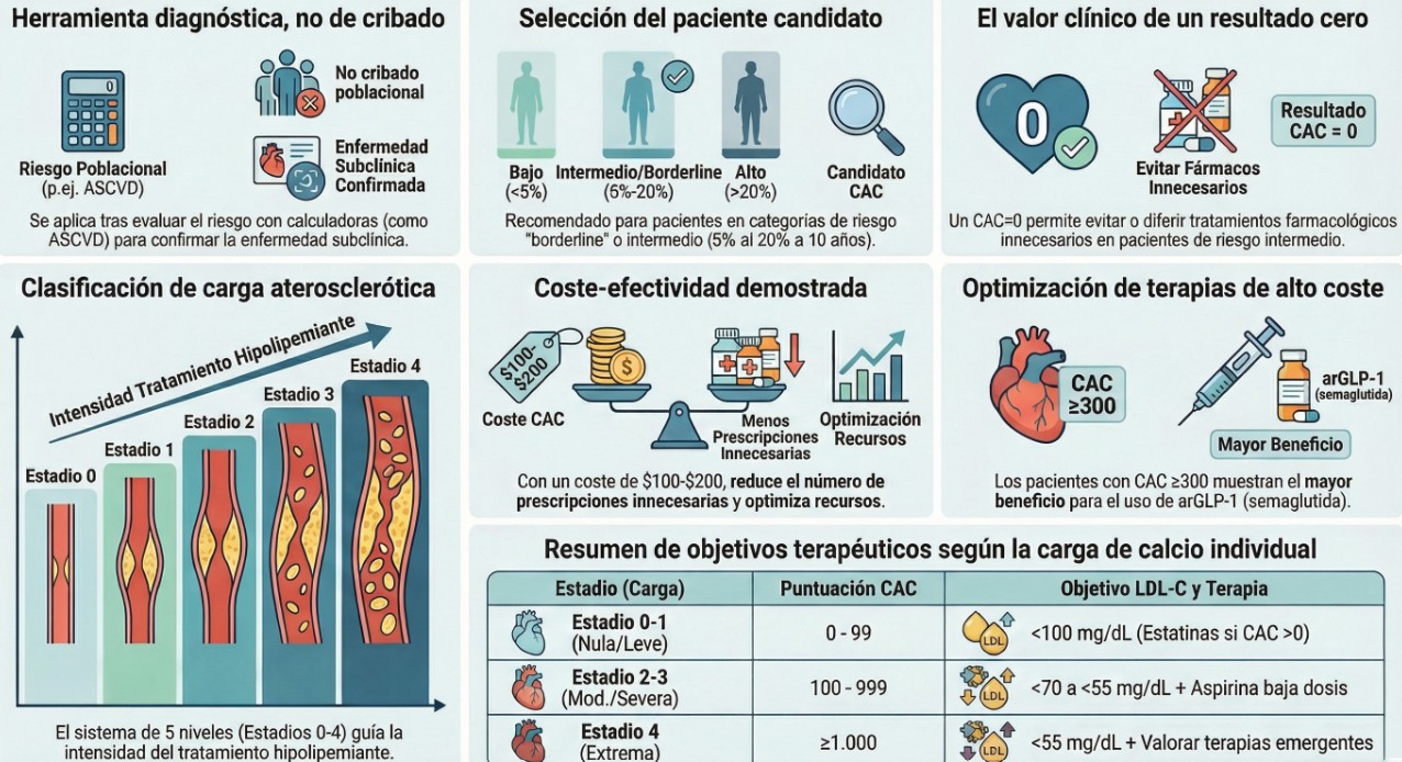 Uso clínico del calcio coronario