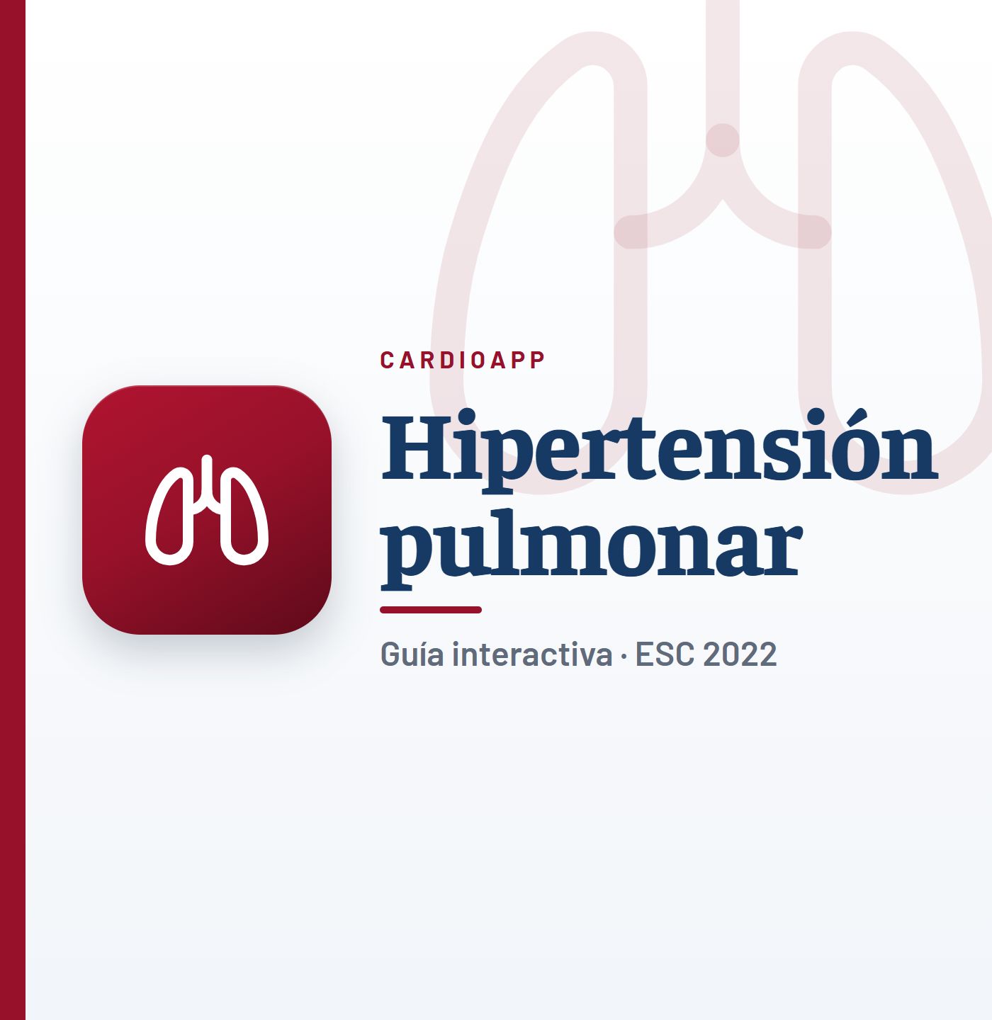 Guía interactiva de hipertensión pulmonar de CardioApp (ESC 2022)
