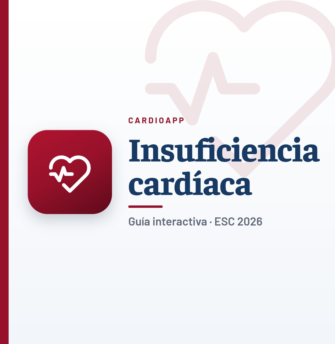 Guía interactiva de insuficiencia cardíaca de CardioApp (ESC 2026)