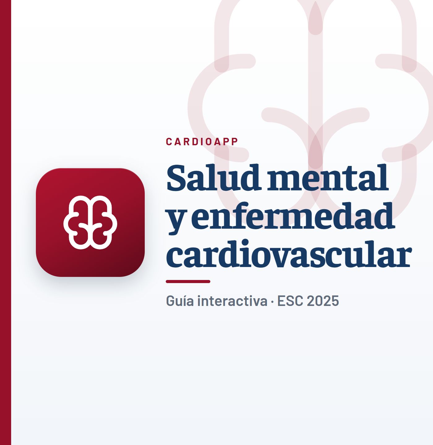 Guía interactiva de salud mental y enfermedad cardiovascular de CardioApp (ESC 2025)