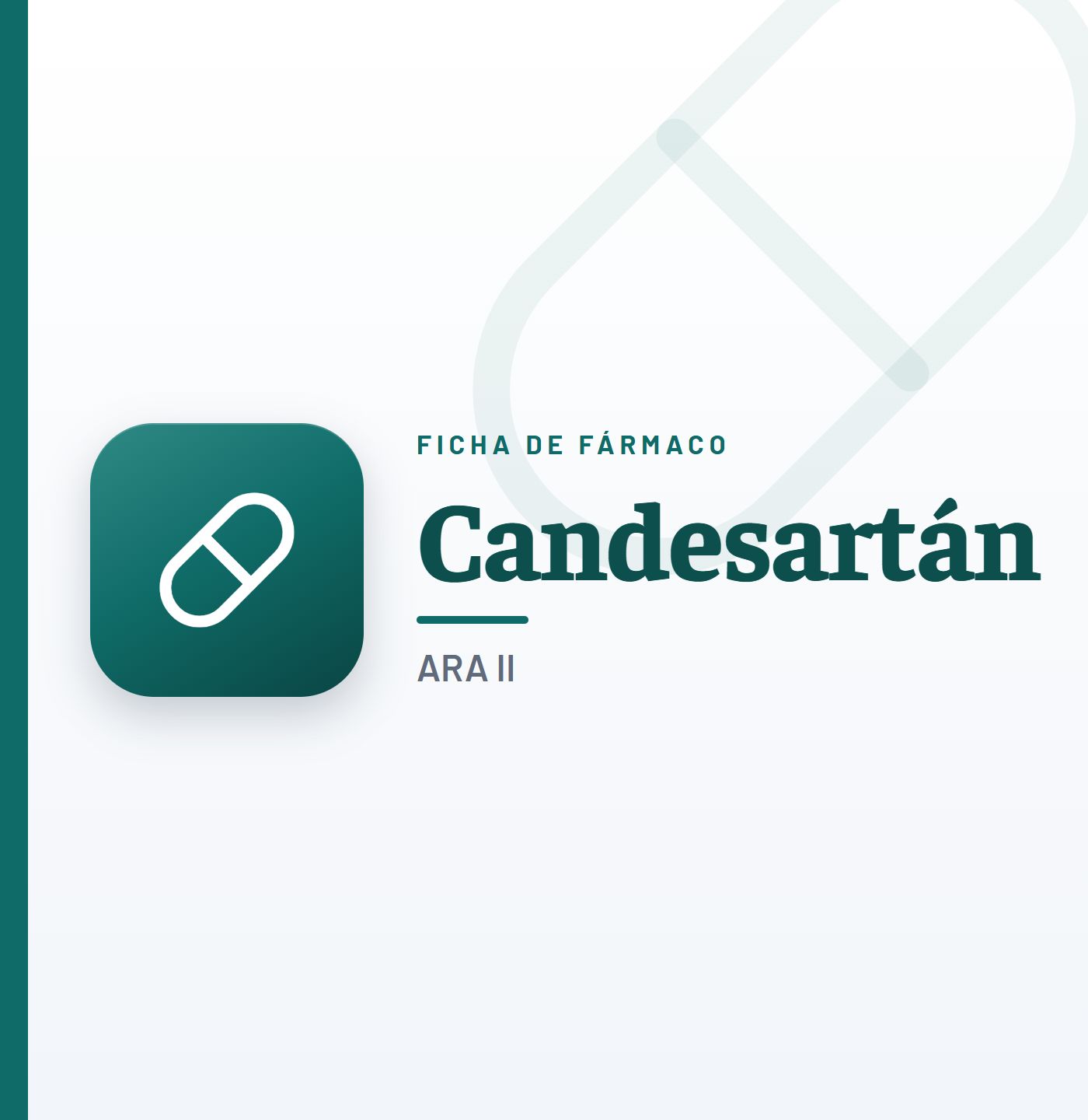 Ficha de fármaco de candesartán (aRA II) en CardioTeca
