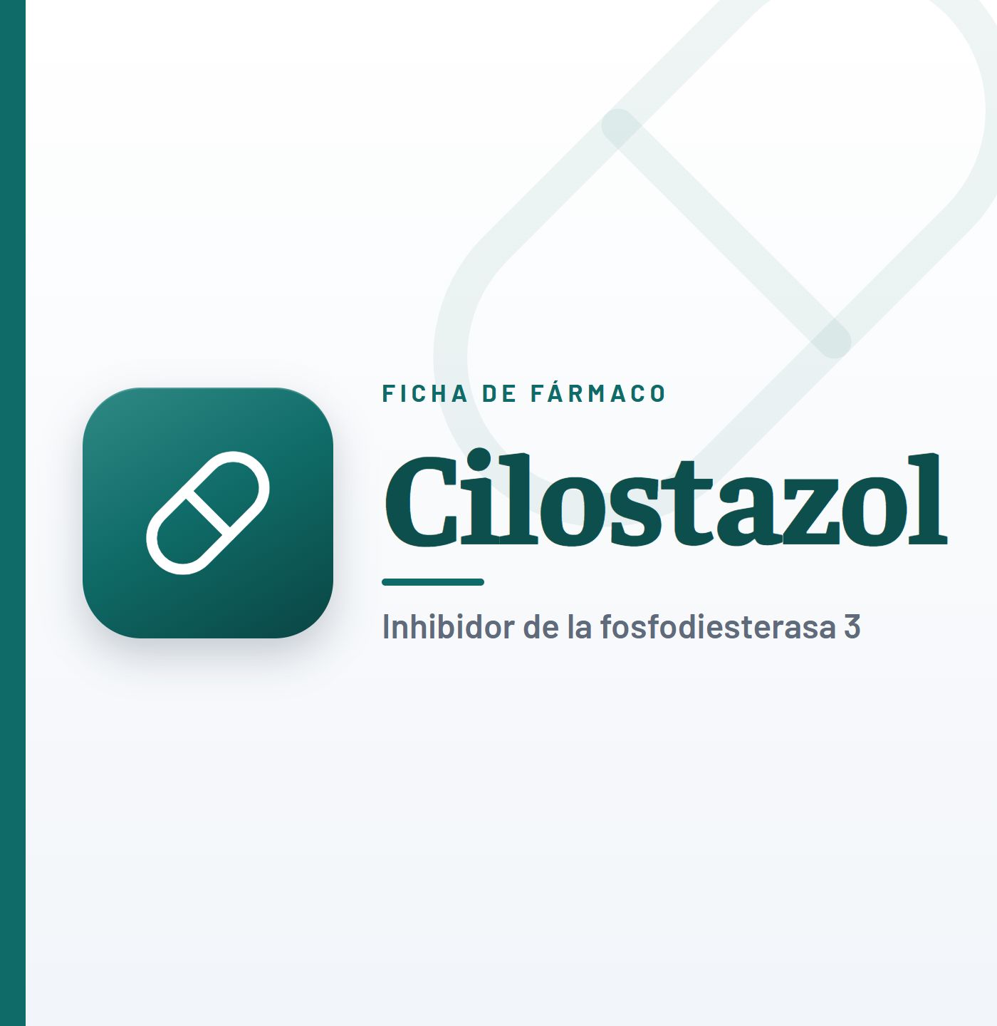 Ficha de fármaco de cilostazol (inhibidor de la fosfodiesterasa 3) en CardioTeca