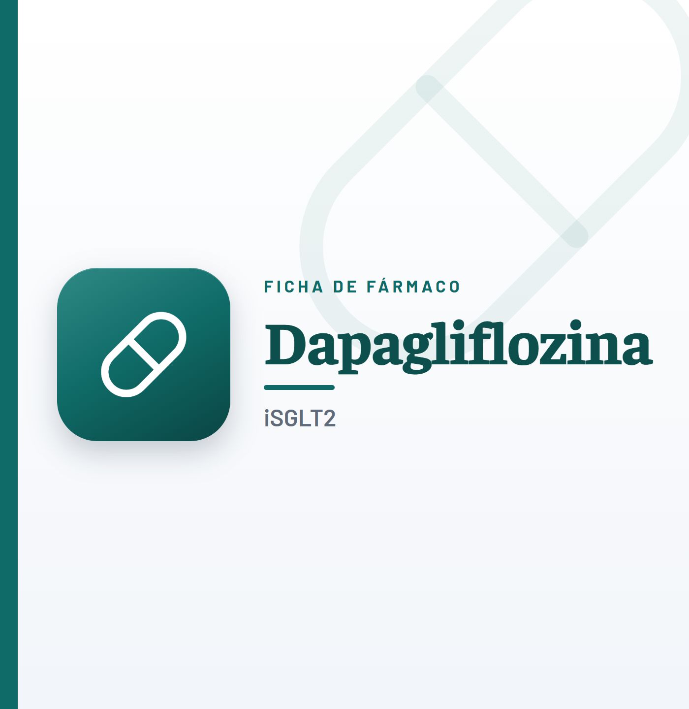 Ficha de fármaco de dapagliflozina (iSGLT2) en CardioTeca