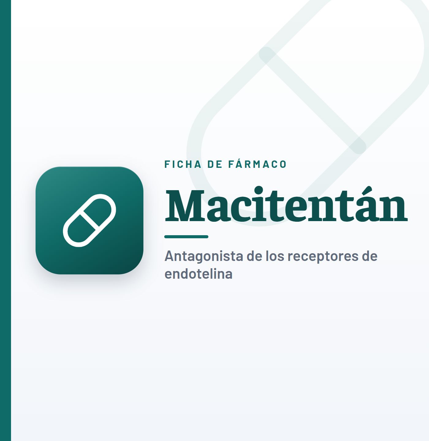 Ficha de fármaco de macitentán (antagonista de los receptores de endotelina) en CardioTeca