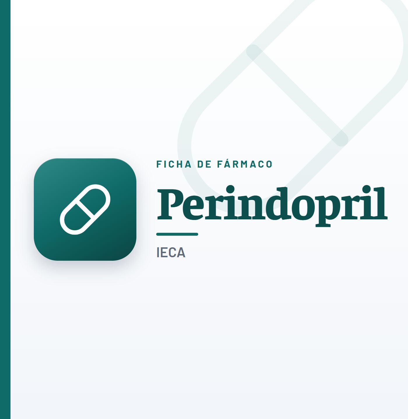 Ficha de fármaco de perindopril (iECA) en CardioTeca