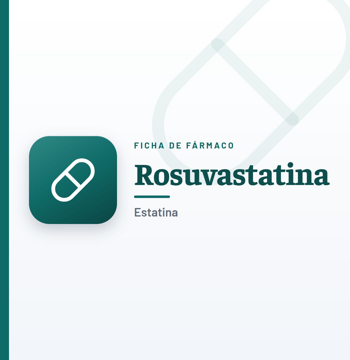 Ficha de fármaco de rosuvastatina (estatina) en CardioTeca