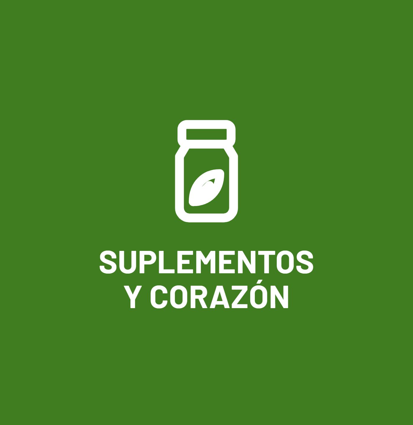 Suplementos y corazón, de la sección Comer y beber de CardioTeca Salud