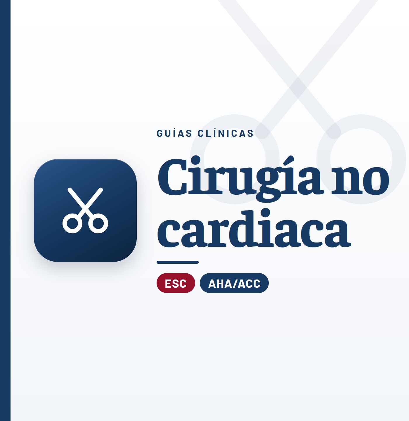Guías clínicas de cirugía no cardiaca: listado por tema de CardioTeca