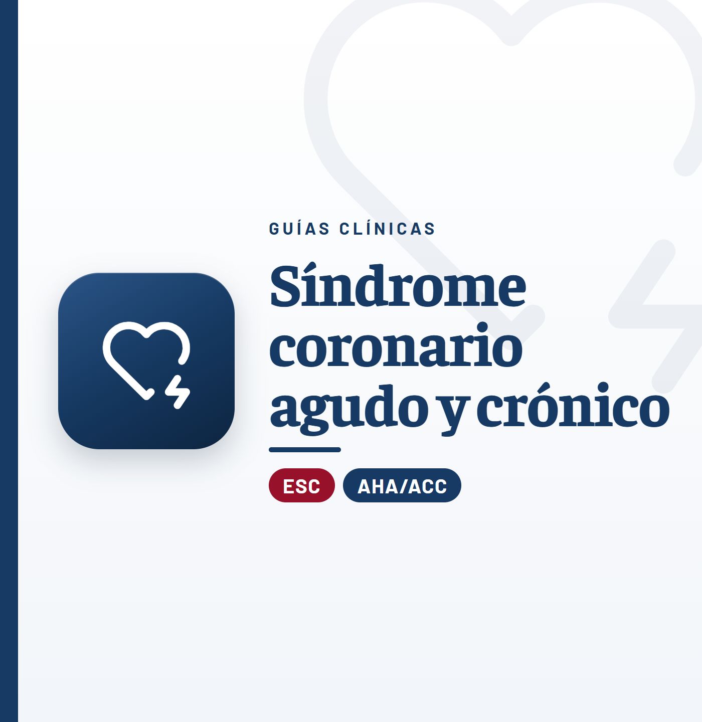 Guías clínicas de síndrome coronario agudo y crónico: listado por tema de CardioTeca