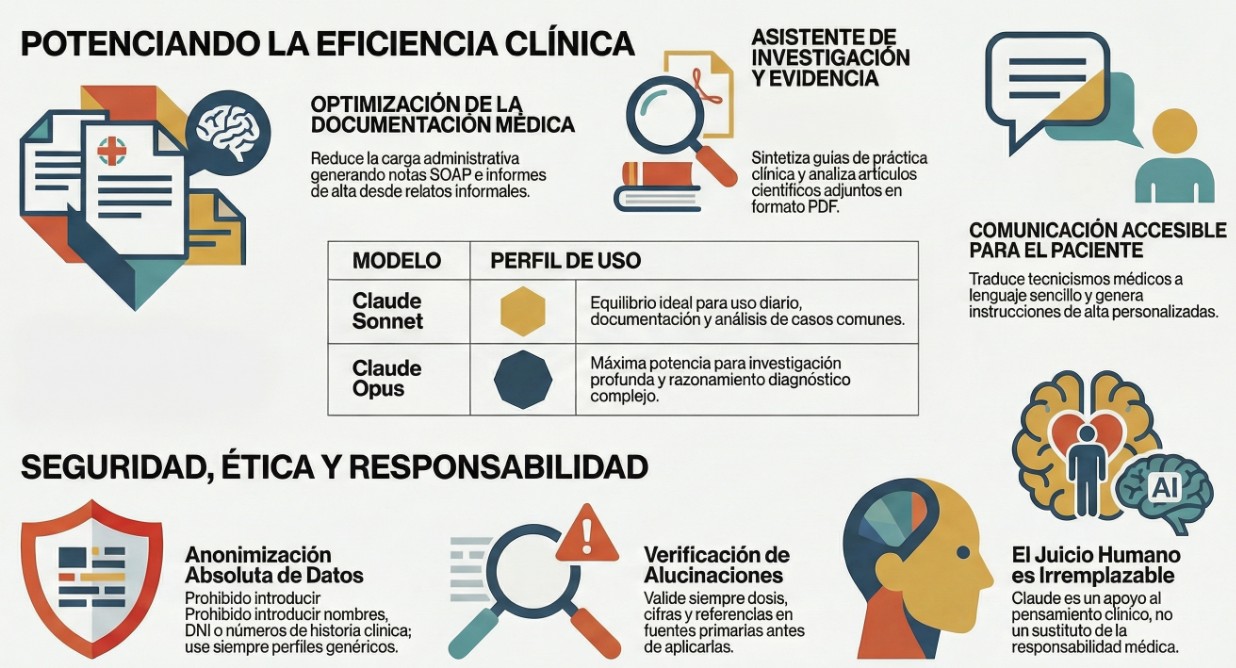 Claude para profesionales sanitarios: la guía definitiva de 0 a 100