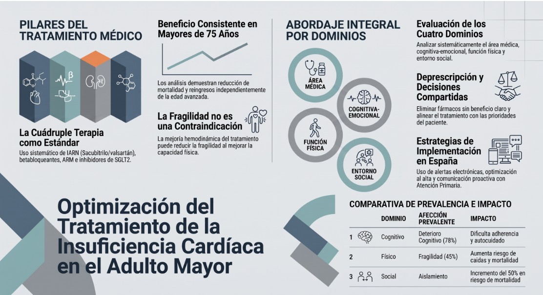 Evaluación del tratamiento de la insuficiencia cardíaca en el paciente mayor de 65 años